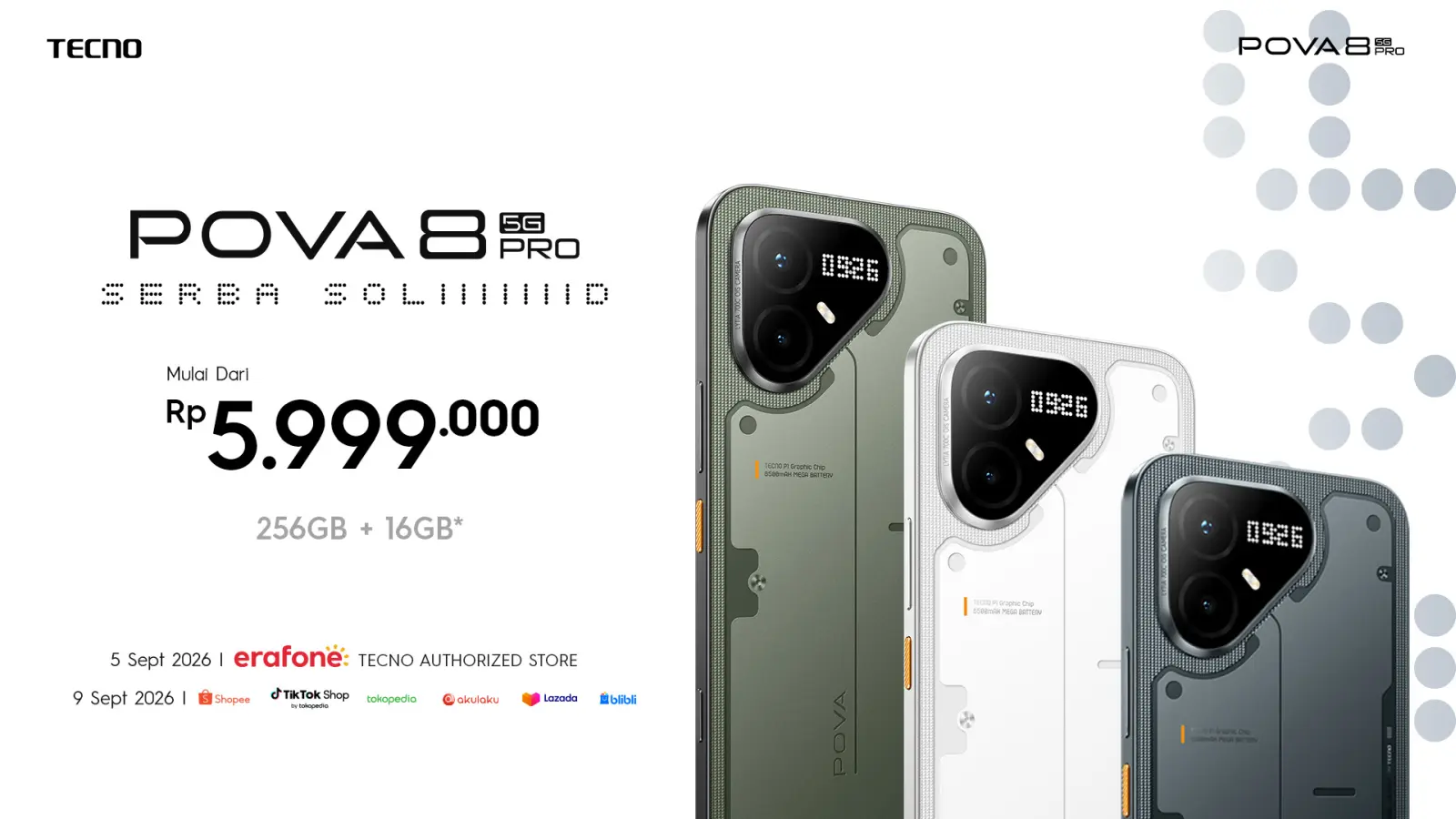 Harga Tecno POVA 8 PRO 5G
