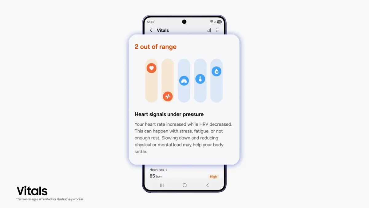 Fitur Vitals di Samsung Health