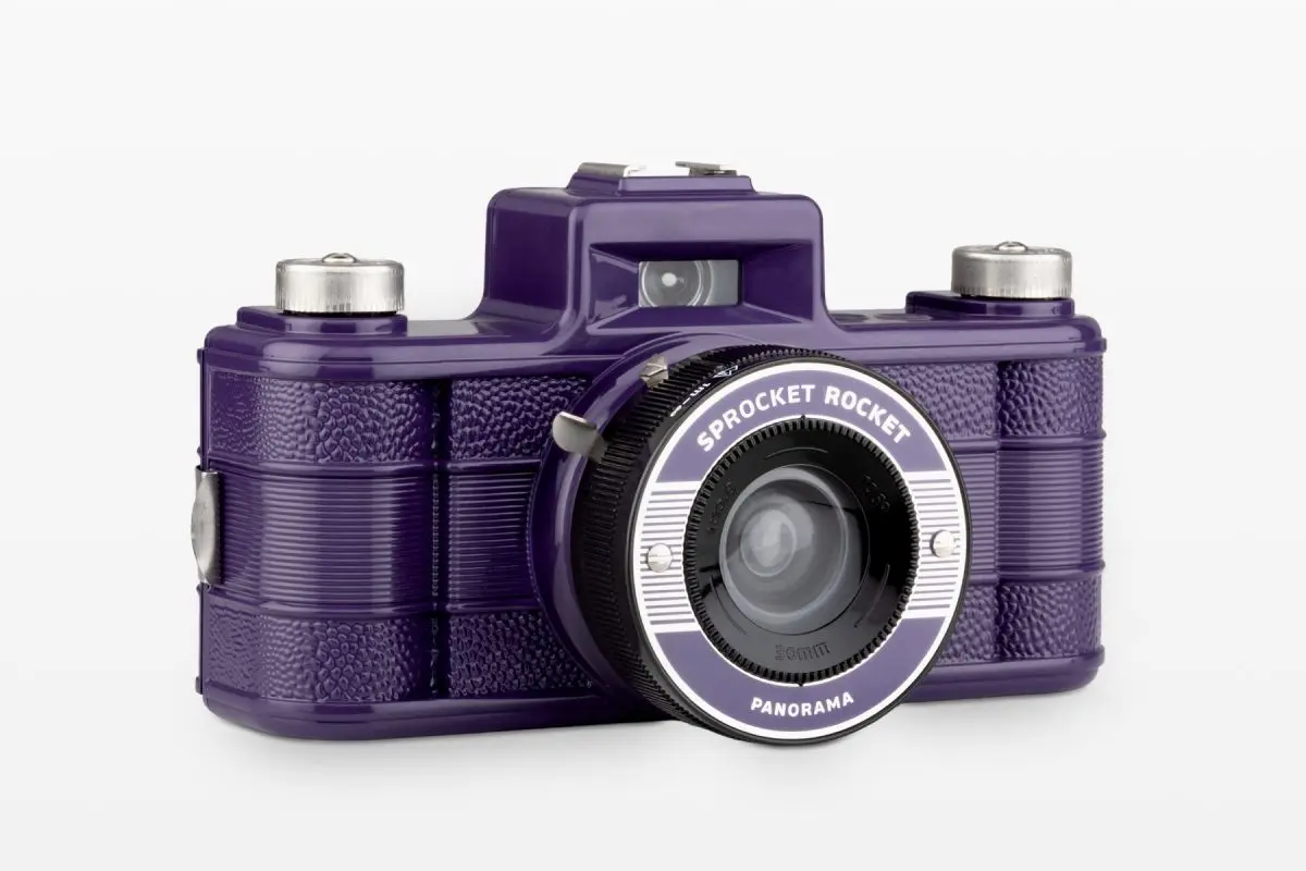 lomography sprocket rocket ultra violet quarter left on grey lomography sprocket-rocket__ultra-violet__quarter-left__on-grey