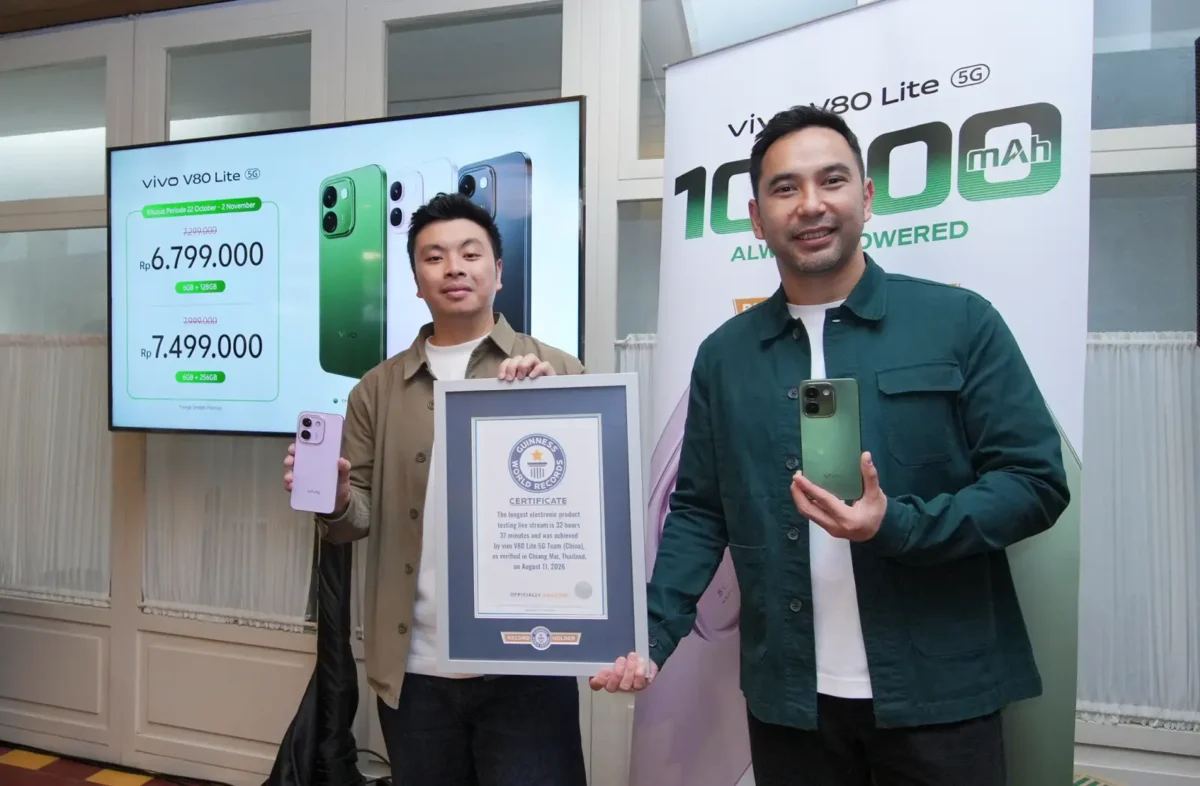 vivo v80 lite 5g guiness world of records