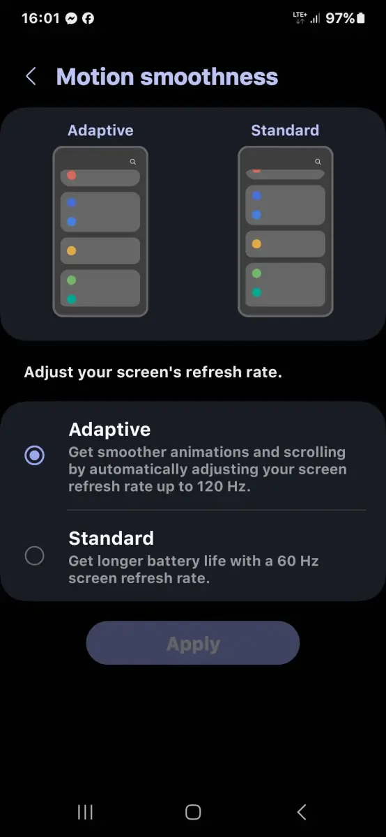 refresh rate adaptive samsung 1 refresh rate adaptive