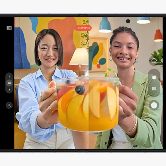Dual recording Zfold8 02 Dual recording galaxy Z fold8