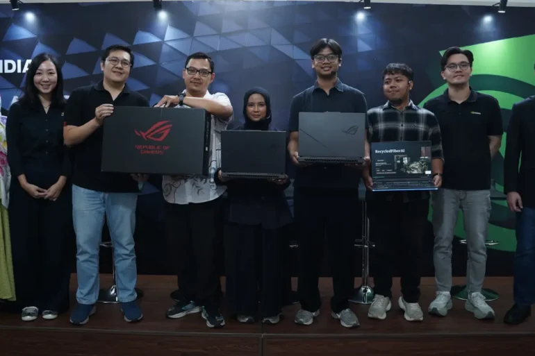 Prosesi Penyerahan Laptop Asus ke ITB NVIDIA RTX Day